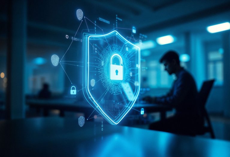 New Technology Networks analyst reviewing phishing alerts for a Ventura County insurance agency